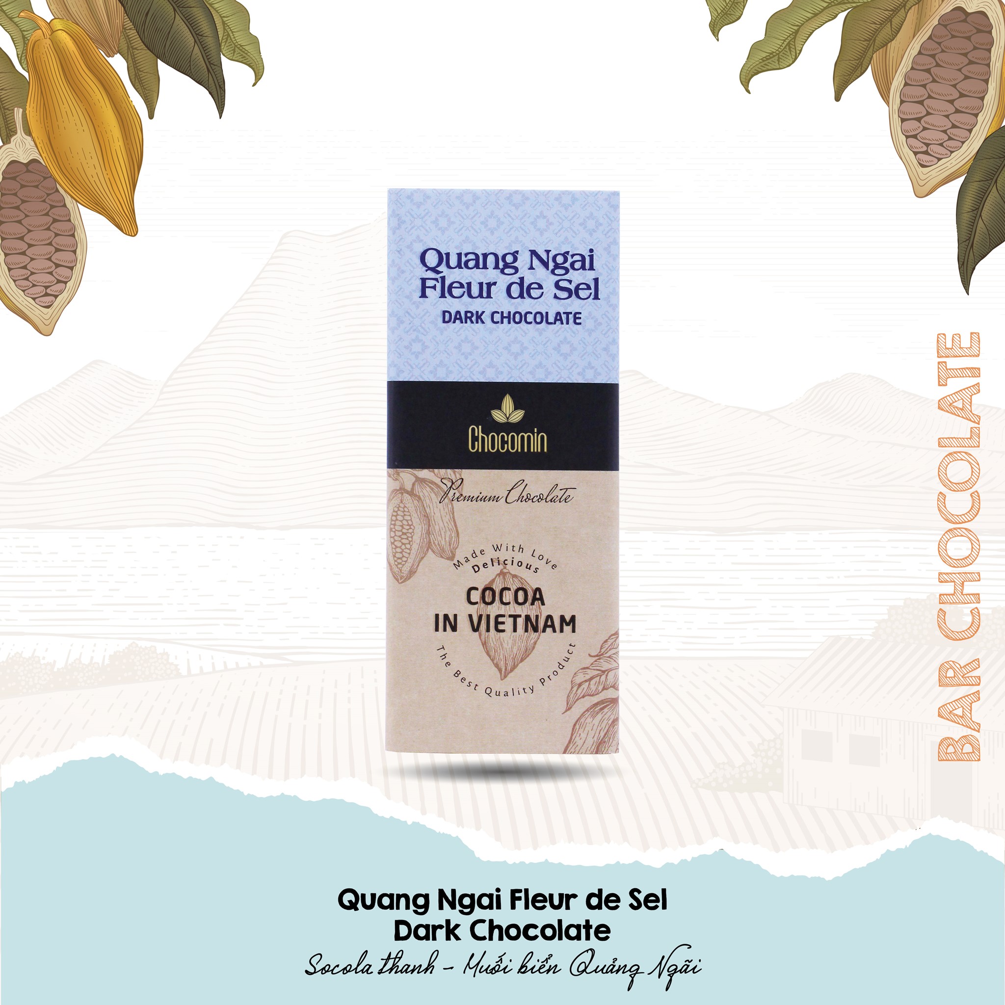 Picture of QUANG NGAI FLEUR DE SEL DARK CHOCOLATE